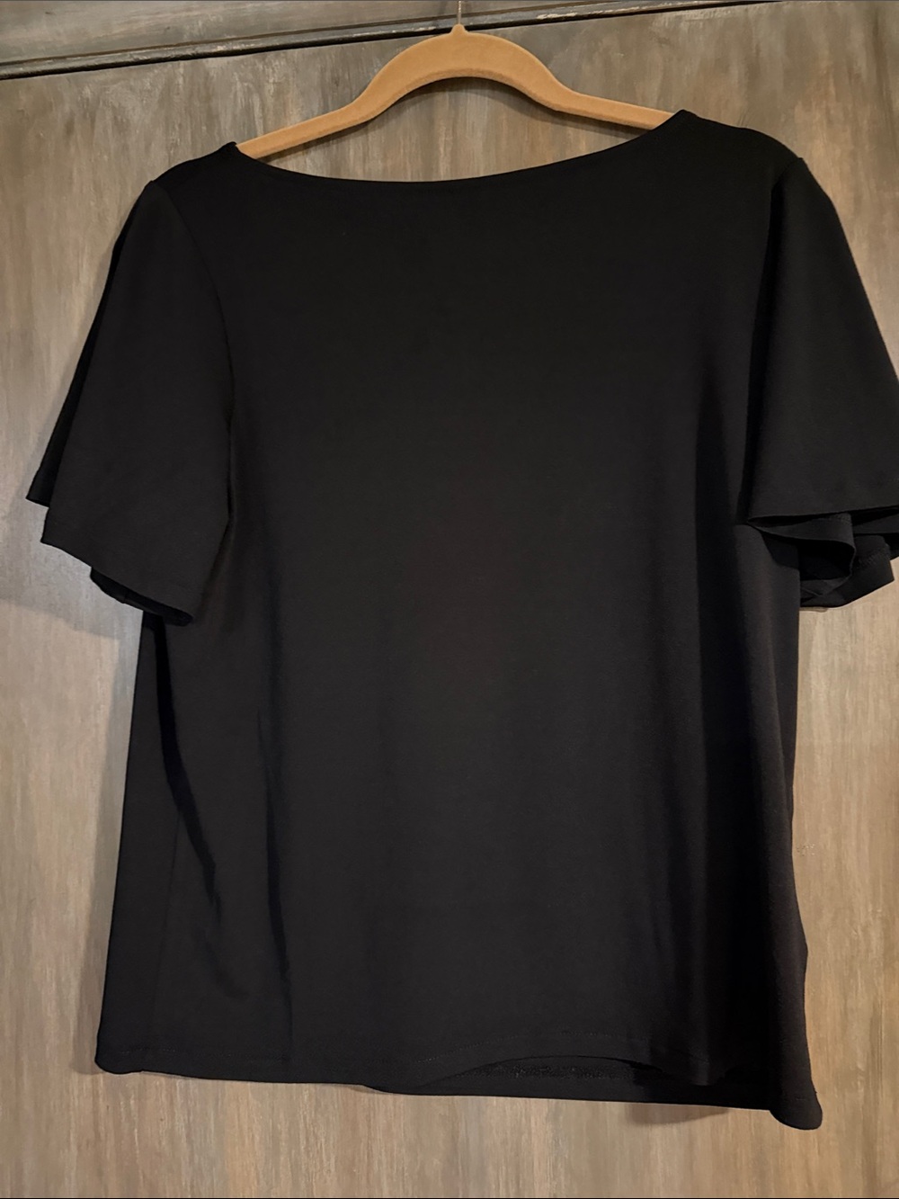 H&M Black Boatneck Short-Sleeve Blouse